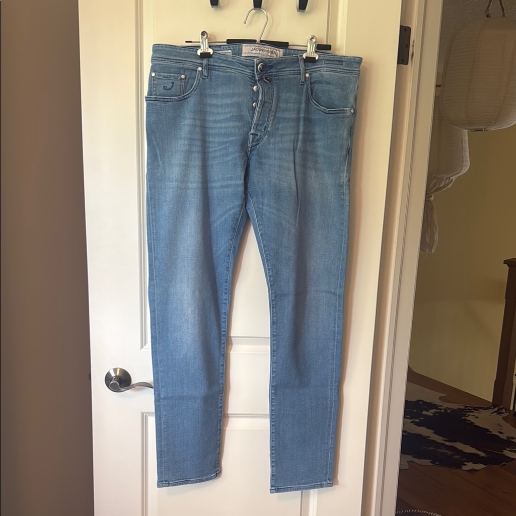 Jacob Cohen Light Blue Slim Leg Jean